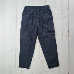 Gap Womens Pants Black Size Large L Cargo Elastic Waist Pull On Cotton Blend